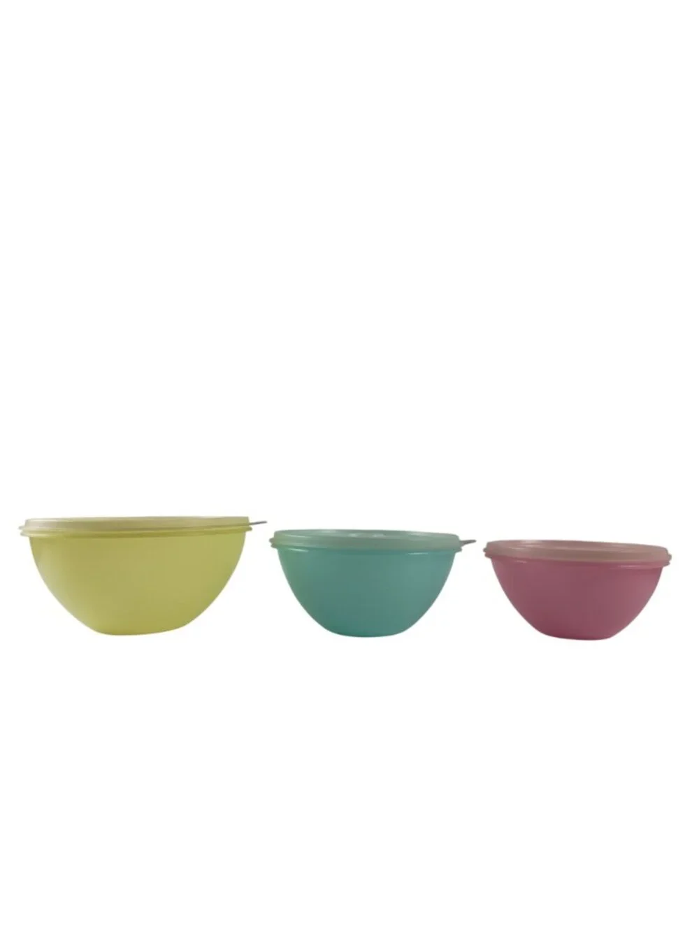 Tupperware 6pc Wonderlier Nesting Bowl W/Lids Set 233/234/235 Vintage